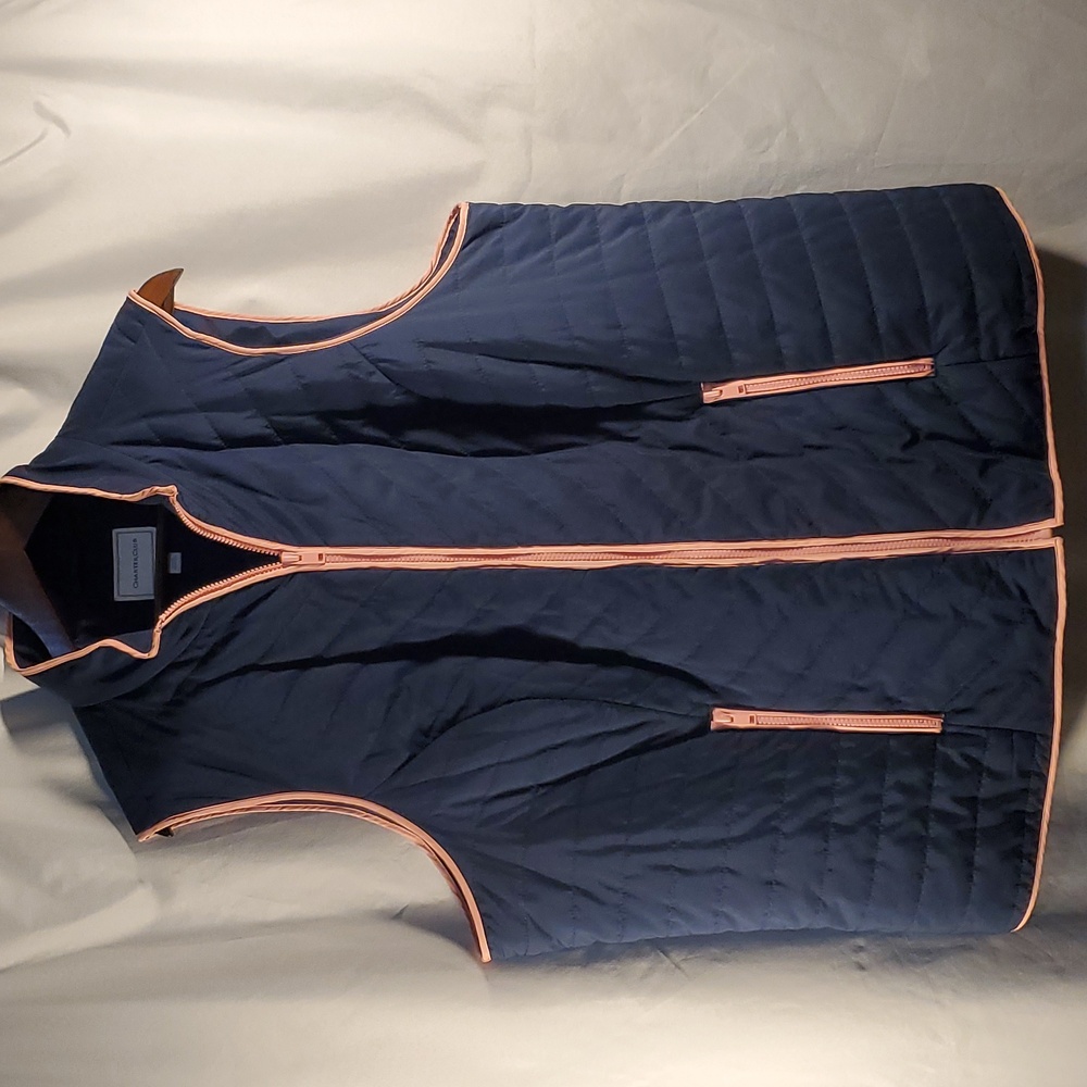 Charter Club Quilted Vest, 3X, Blue & Pink